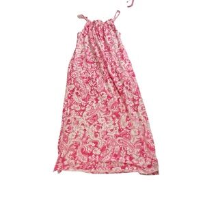 Lauren Ralph Lauren Pink Floral Paisley Maxi Dress Size M Summer Boho Resort